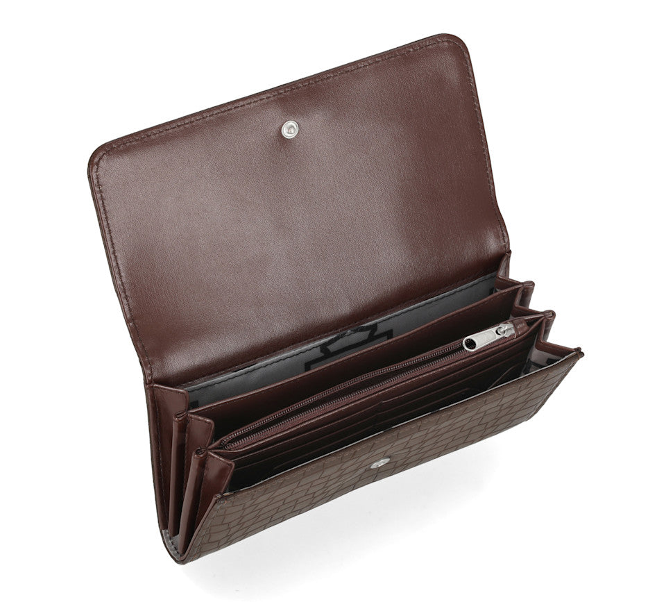 Harley-Davidson® Croco Clutch Wallet - Brown