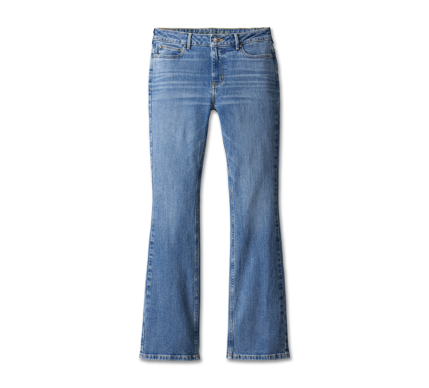 Harley-Davidson® Women's High Rise Boot Cut Jeans - Medium Indigo
