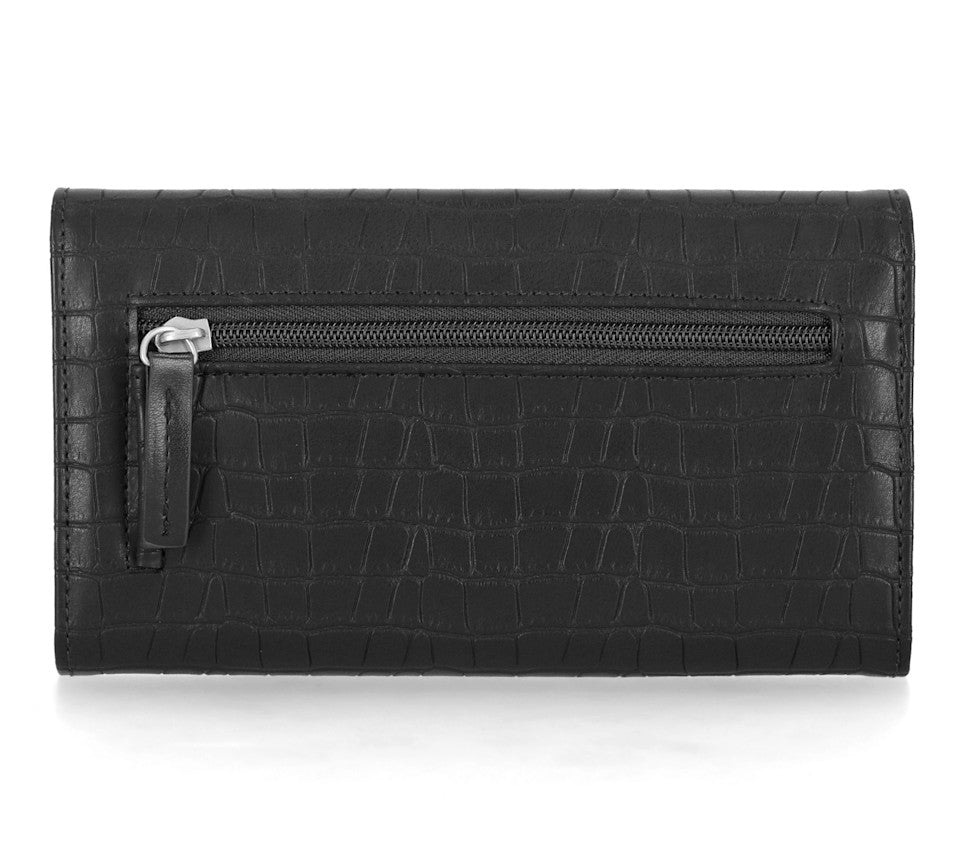Harley-Davidson® Croco Clutch Wallet - Black