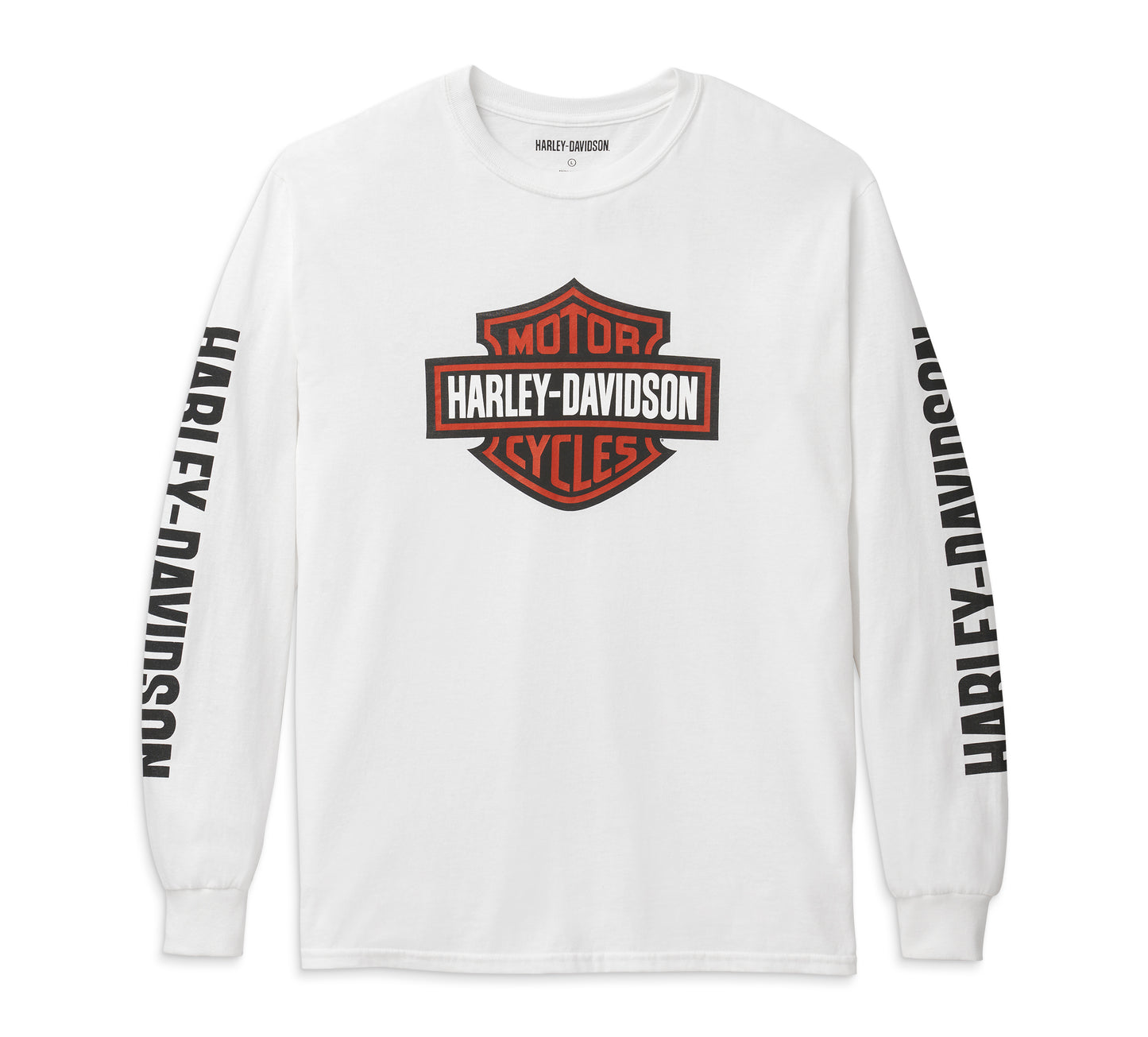 Harley-Davidson® Men's Bar & Shield Long Sleeve Graphic Tee - White