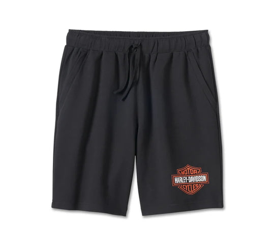 Harley-Davidson® Men's Bar & Shield Fleece Shorts - Harley Black