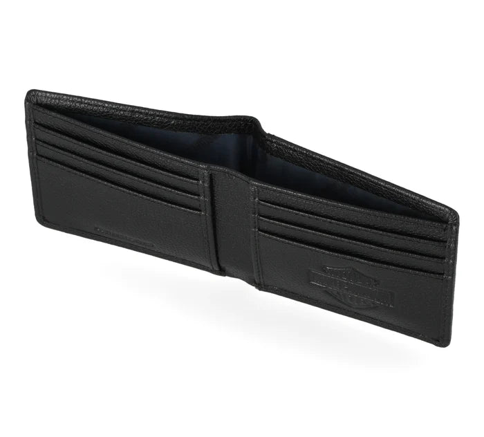 Harley-Davidson® Pebble Classic Eagle Billfold Wallet - Black