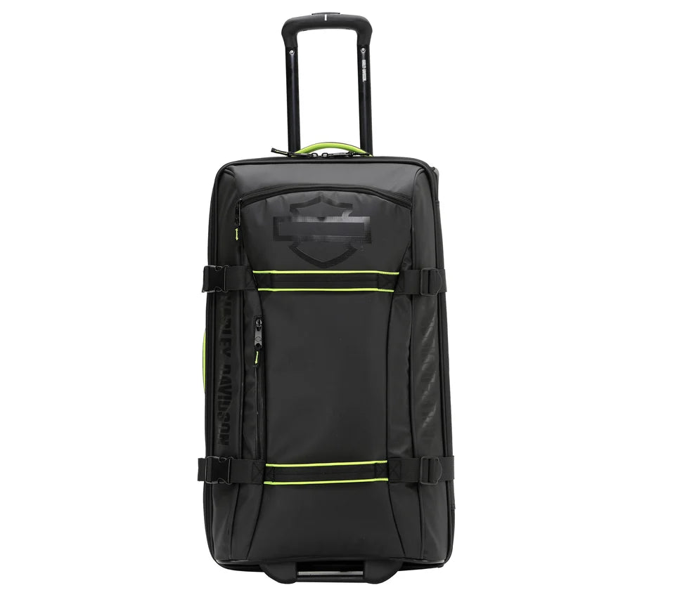 Harley-Davidson® Nomad Wheeling Duffel Bag with Shark Wheels - 25" - Black & Lime