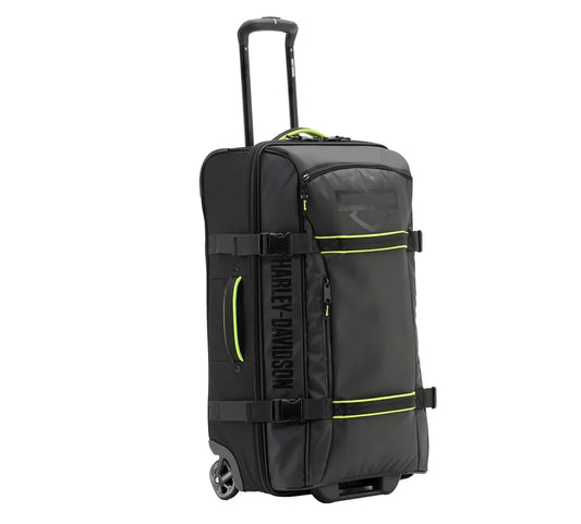 Harley-Davidson® Nomad Wheeling Duffel Bag with Shark Wheels - 25" - Black & Lime