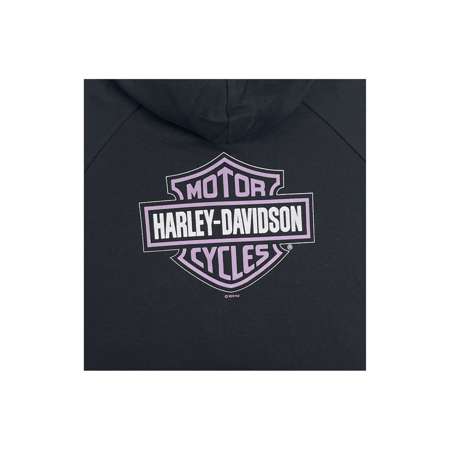 Harley-Davidson® Girls' Bar & Shield Knit Zip-Up Hoodie - Black