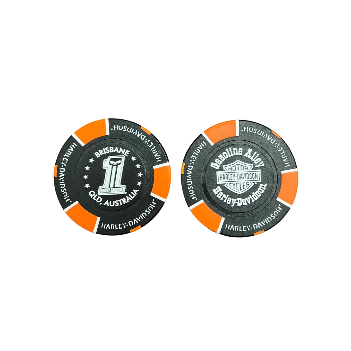 Gasoline Alley Harley-Davidson® Poker Chip – Black/Orange