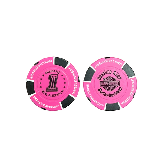 Gasoline Alley Harley-Davidson® Poker Chip – Neon Pink
