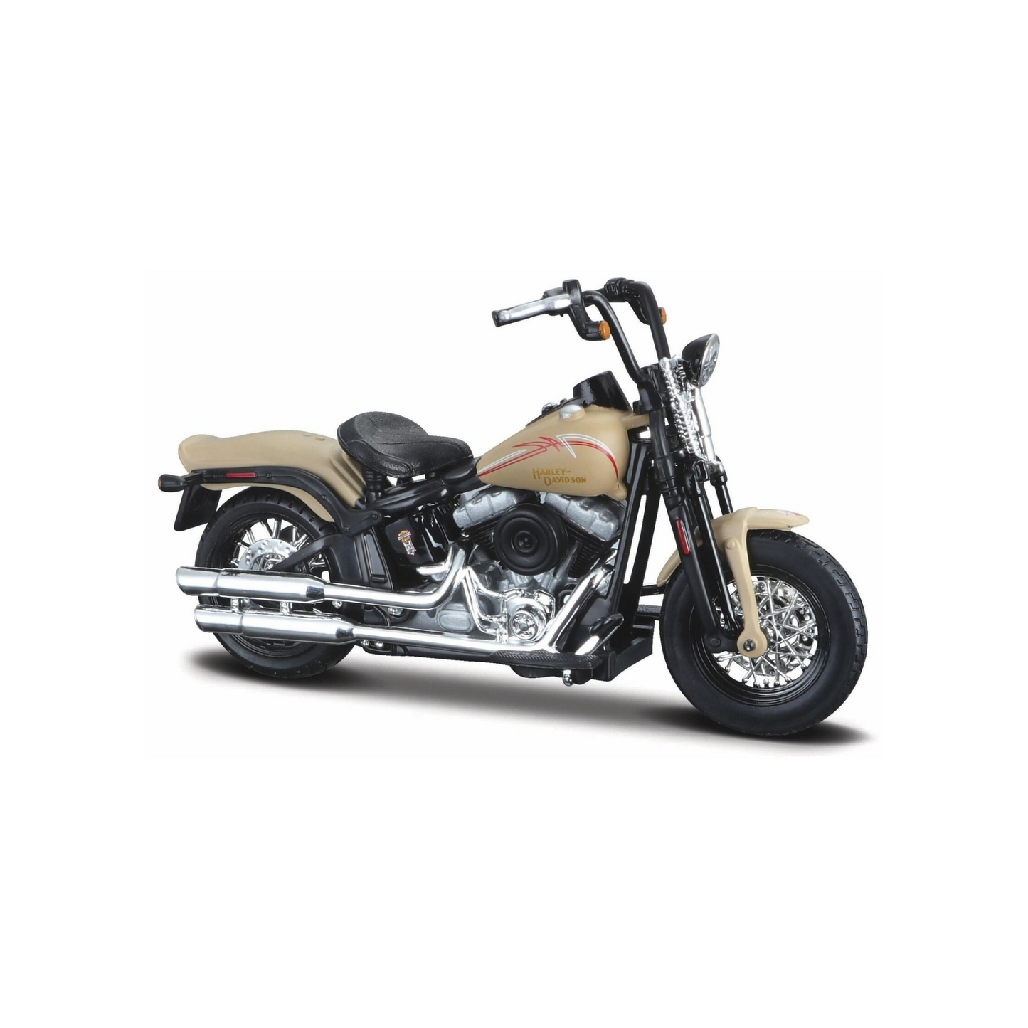Harley-Davidson® 1:18 Motorcycle - 2008 FLSTSB Cross Bones - Cream