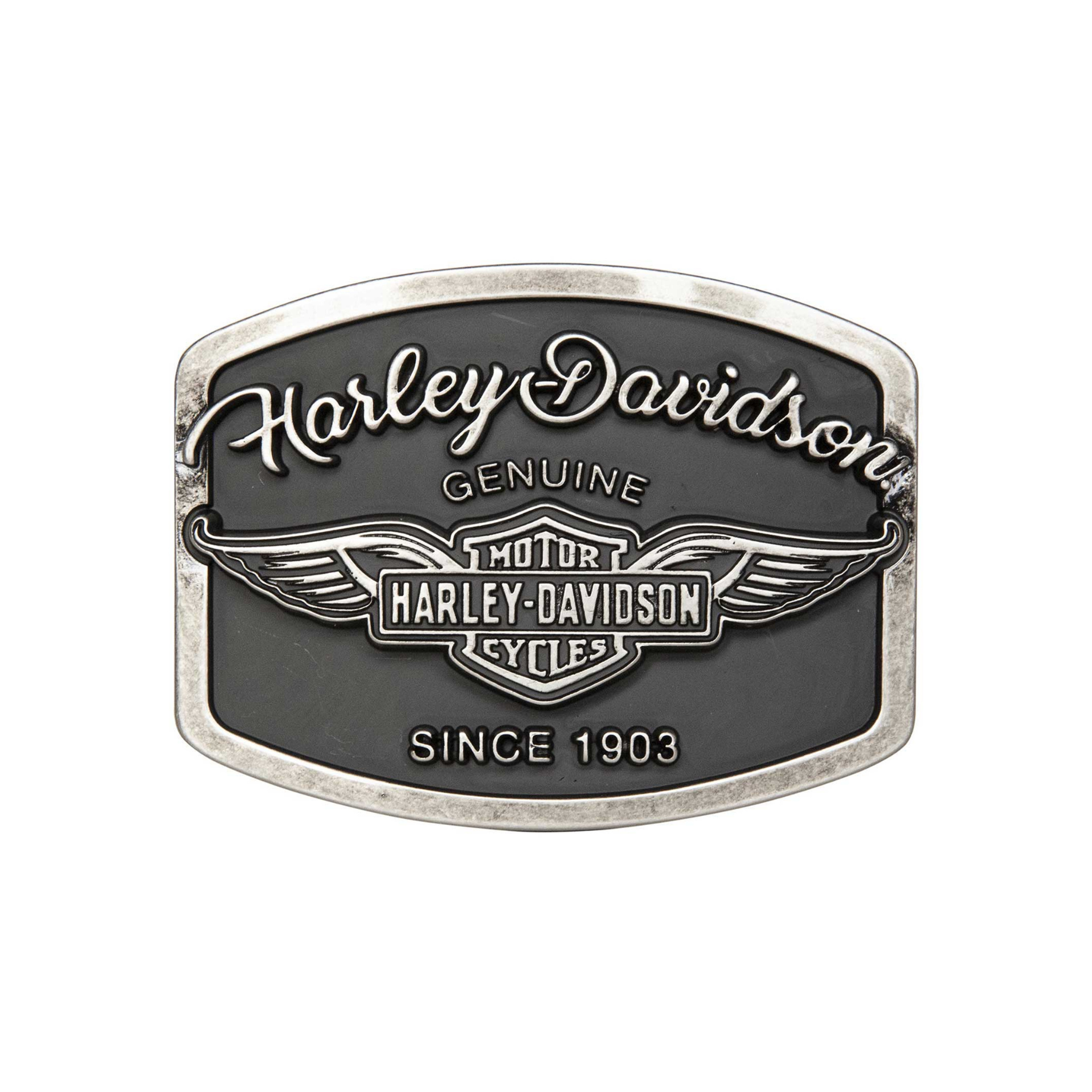 Harley-Davidson® Women's B&S Genuine Wings Belt Buckle - Antique Nickl ...