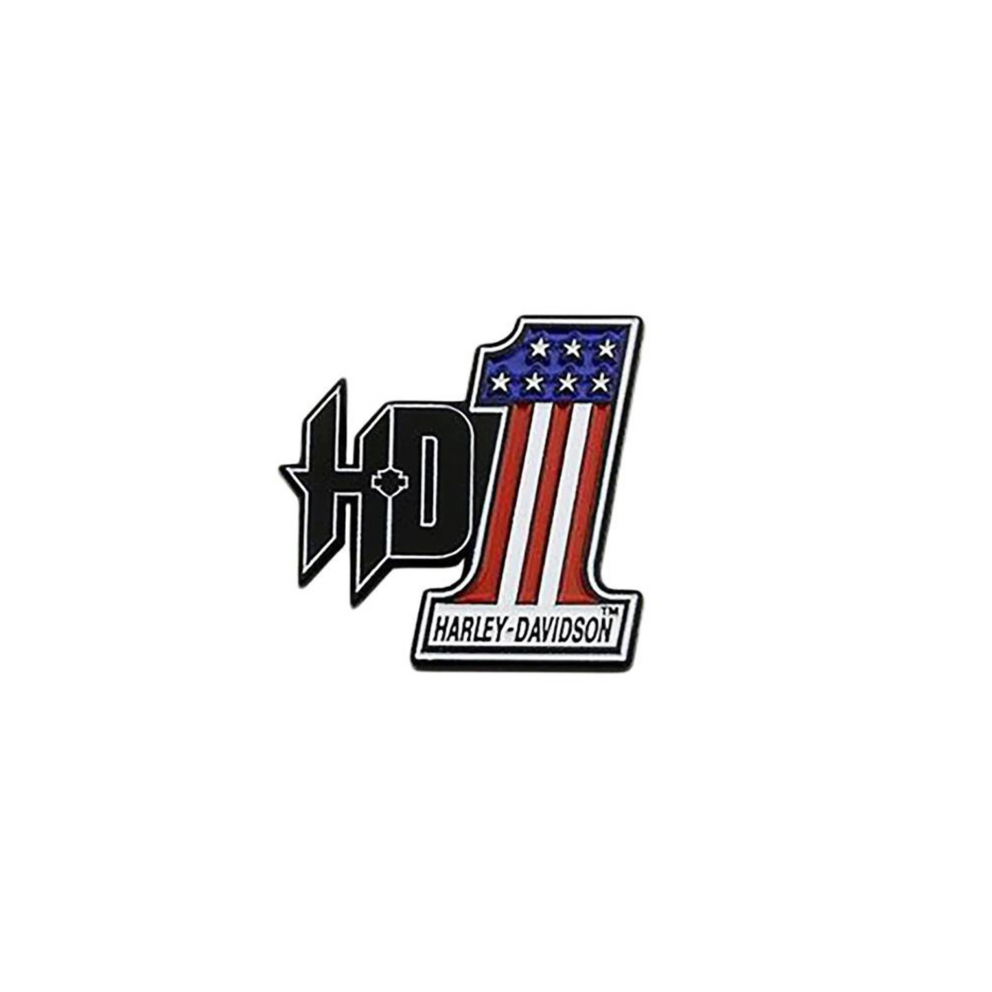 Harley-Davidson® 1.5 in. # 1 Logo Pin - Nickel Finish