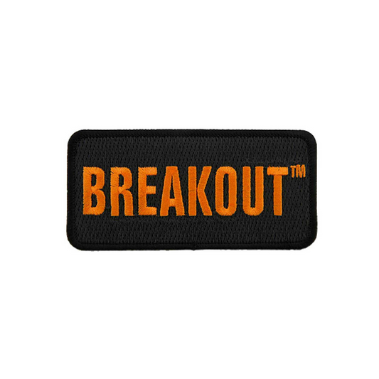 Harley-Davidson® 4 incgh Embroidered Breakout Emblem Sew-On Patch - Black/Orange