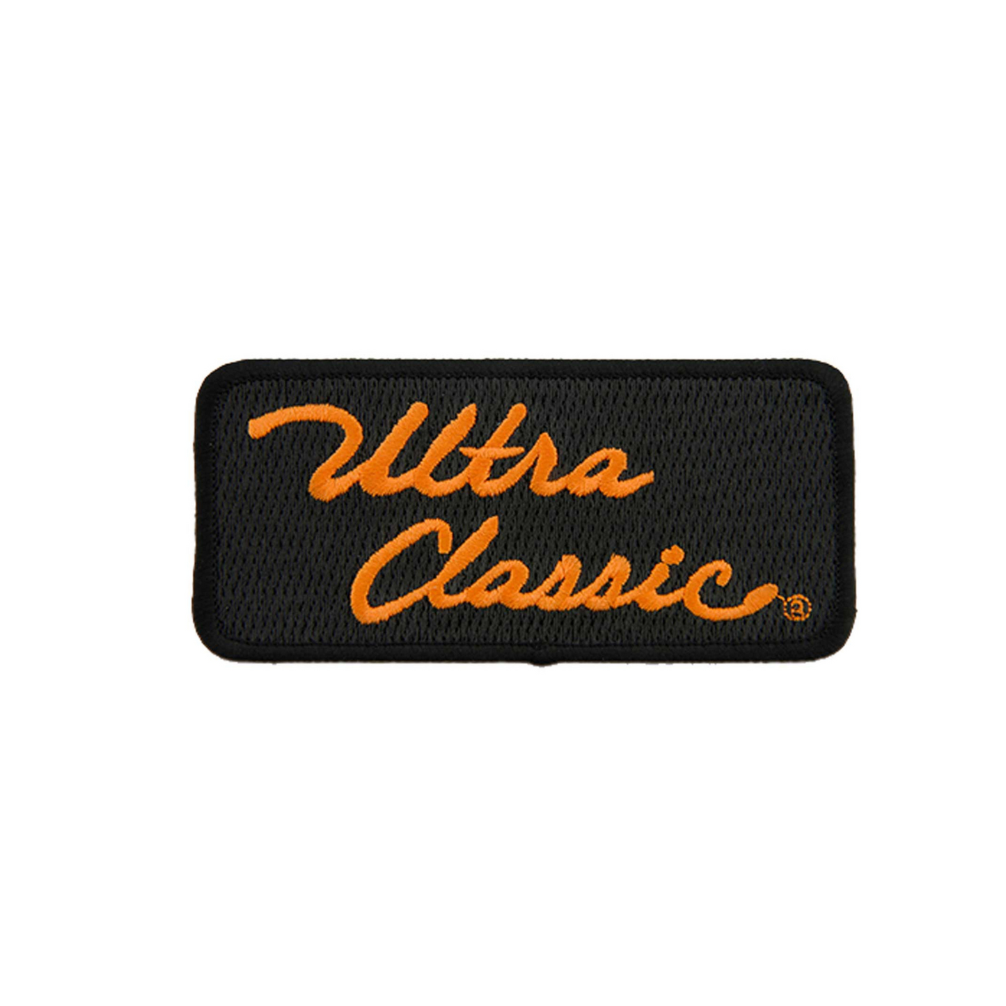 Harley-Davidson® 4 inch Embroidered Ultra Classic Emblem Sew-On Patch - Black/Orange