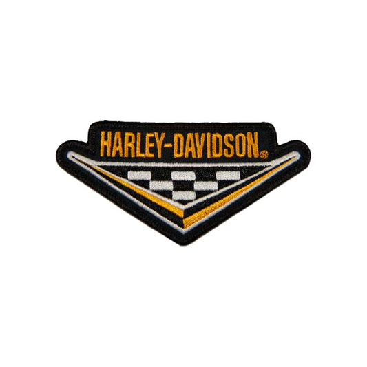 Harley-Davidson® 4 inch Embroidered Nostalgia H-D Checker Tri Emblem Sew-On Patch