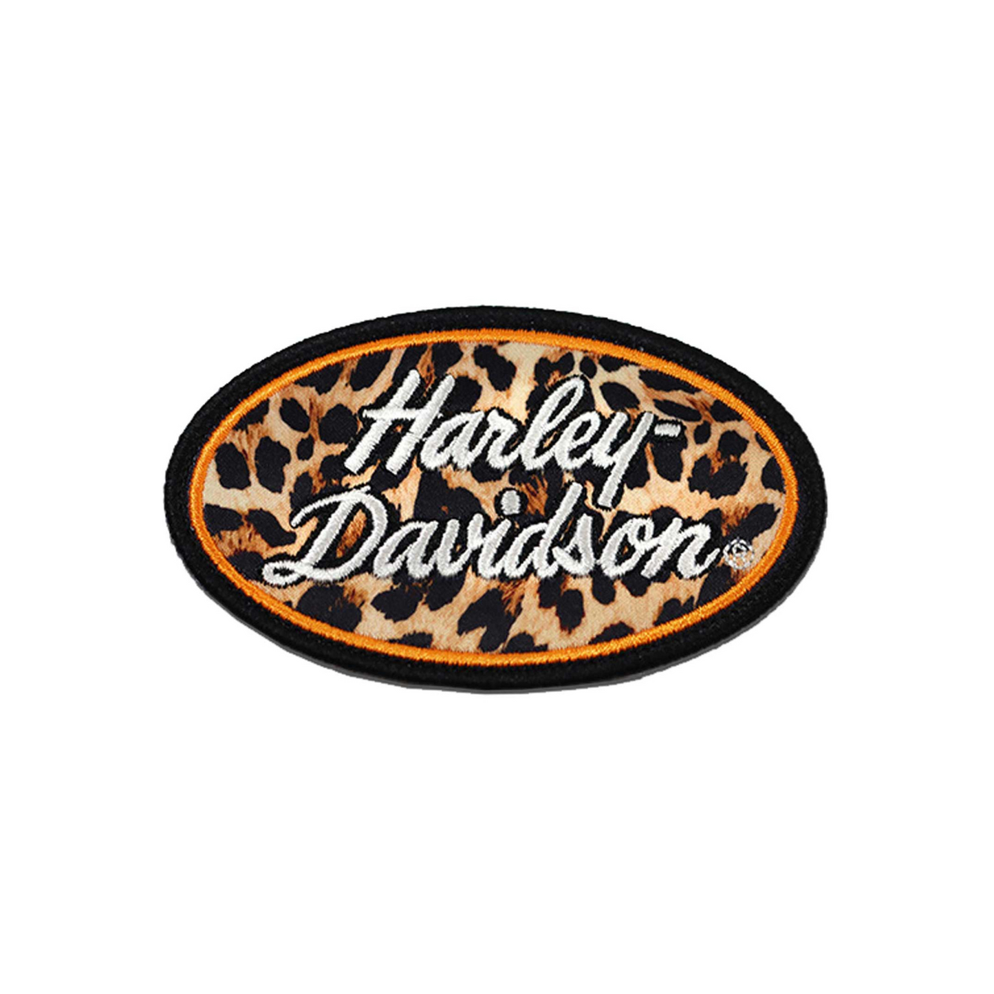Harley-Davidson® 3.5 inch Embroidered Cheetah Gal Emblem Sew-On Patch