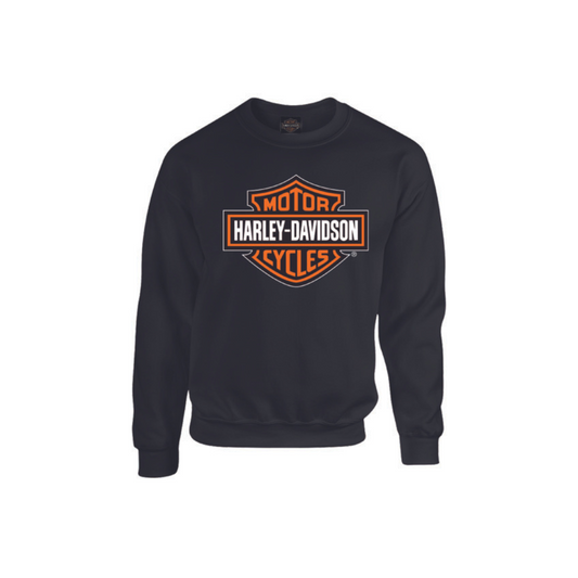 Gasoline Alley Harley-Davidson® Bar & Shield Crew Neck Fleece Pullover - Black
