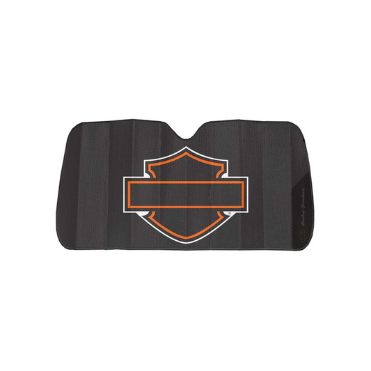 Harley-Davidson® Bar & Shield Logo Accordion Auto Sunshade - Matte Black