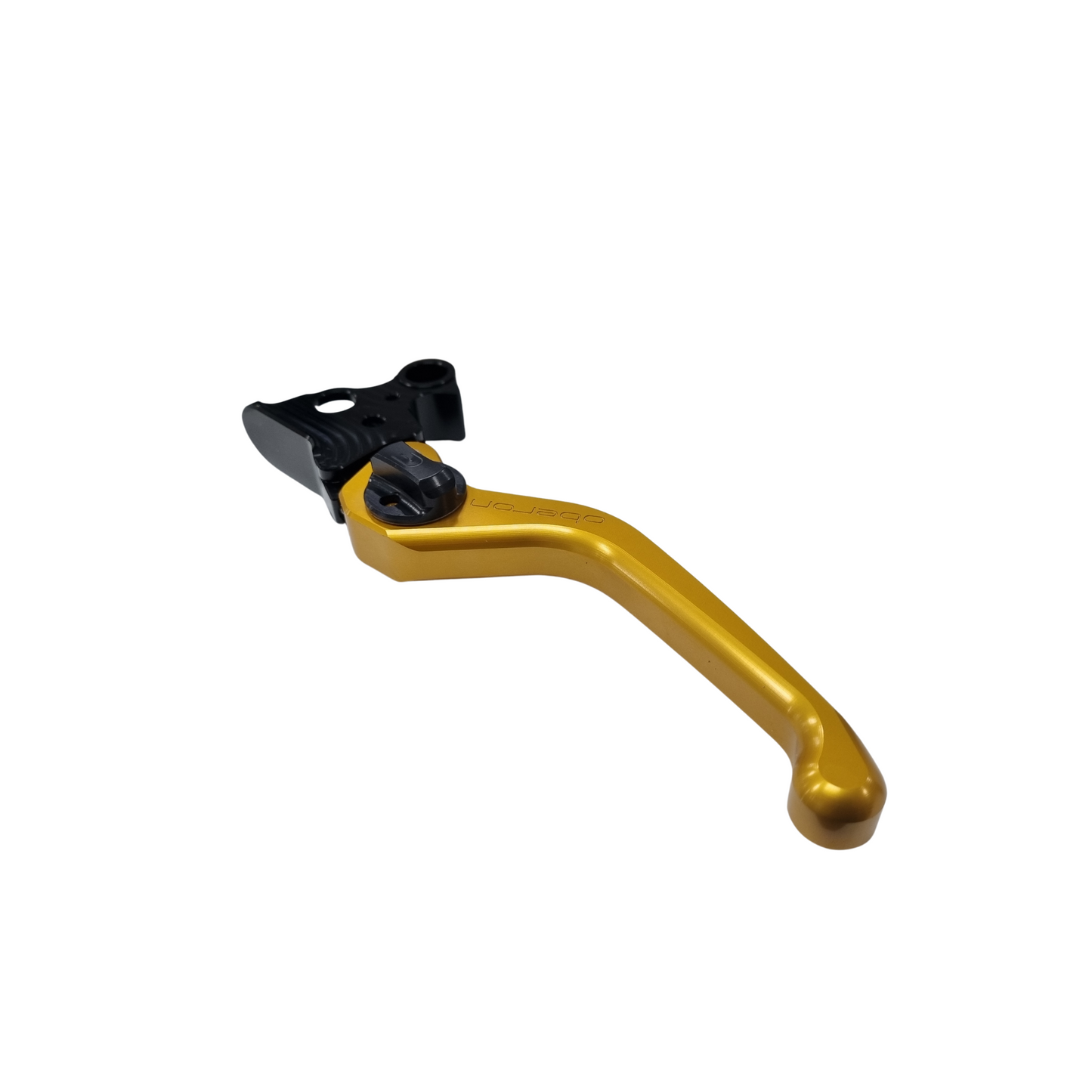 OBERON Harley-Davidson® Standard Adjustable Brake Lever – Softail 2015 & Up - Gold Blade/Black Switches