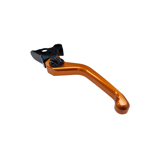 OBERON Harley-Davidson® Standard Adjustable Brake Lever – Softail 2015 & Up - Orange Blade/Black Switches