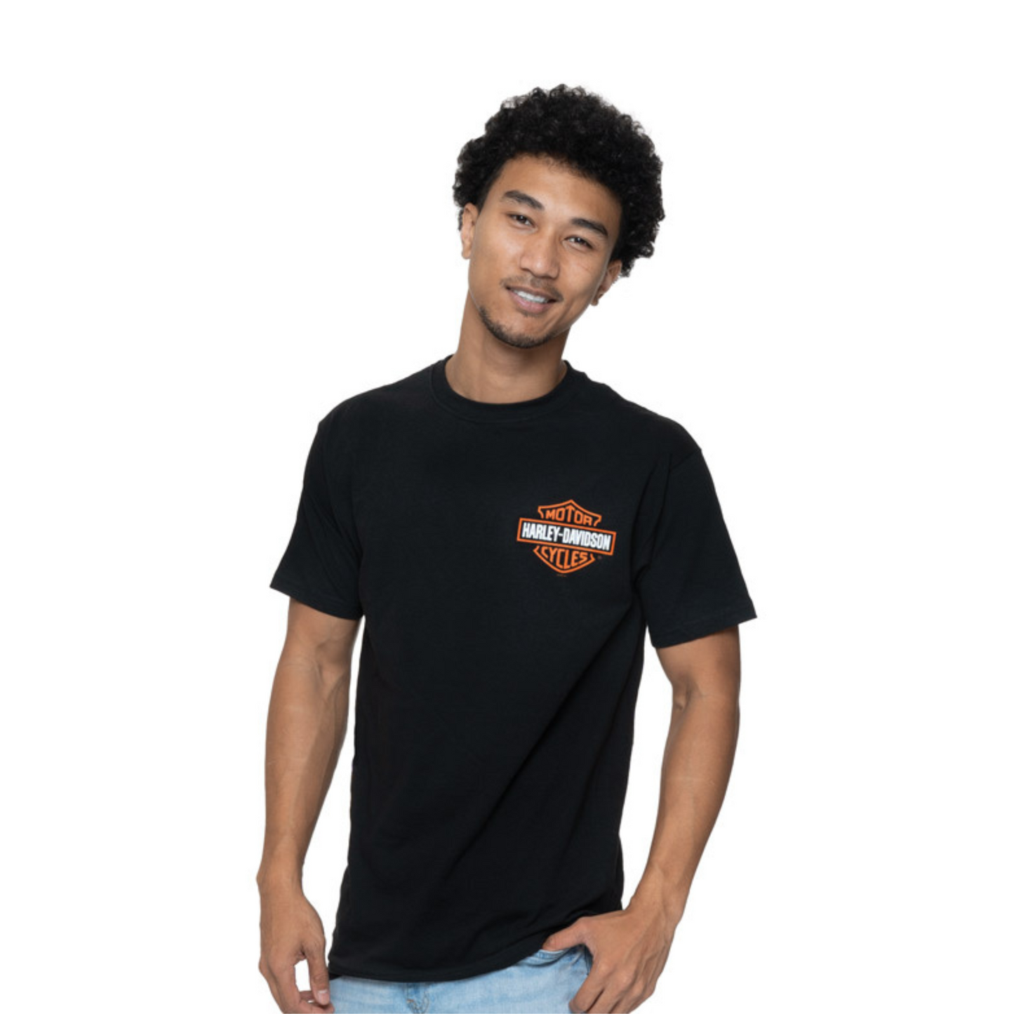 Gasoline Alley Harley-Davidson® Left Chest Bar & Shield Short Sleeve Dealer Tee - Black