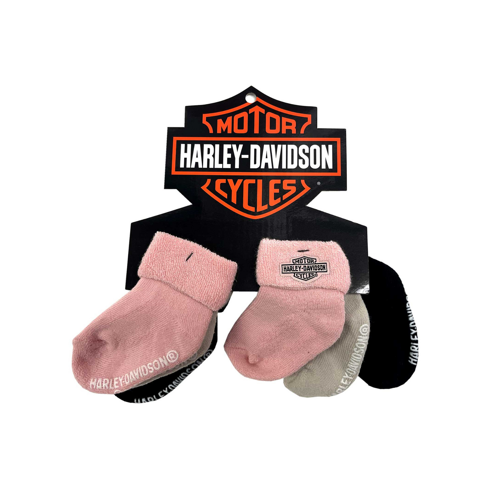Harley-Davidson® Baby Girls' Bar Shield Pack Infant Socks