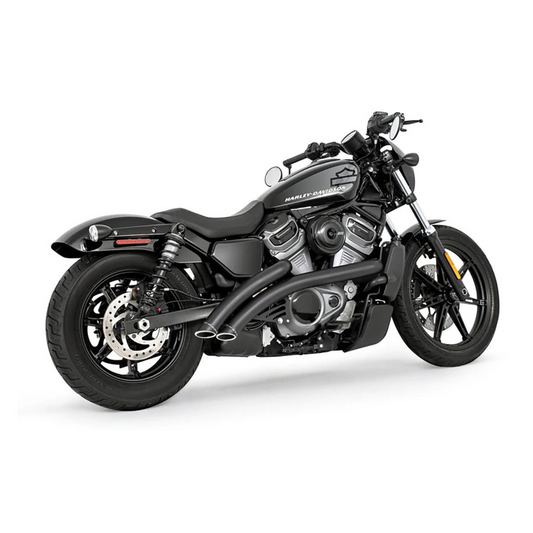 Radical Radius Exhaust – Black With Black End Caps. Fits Nightster 975 2022up.