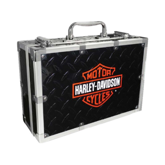 Harley-Davidson® Bar & Shield Logo Poker Chip Diamond Plate Collector's Case