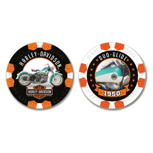 Harley-Davidson® Vintage Series 12 - 1950 Duo-Glide Collectible Poker Chips