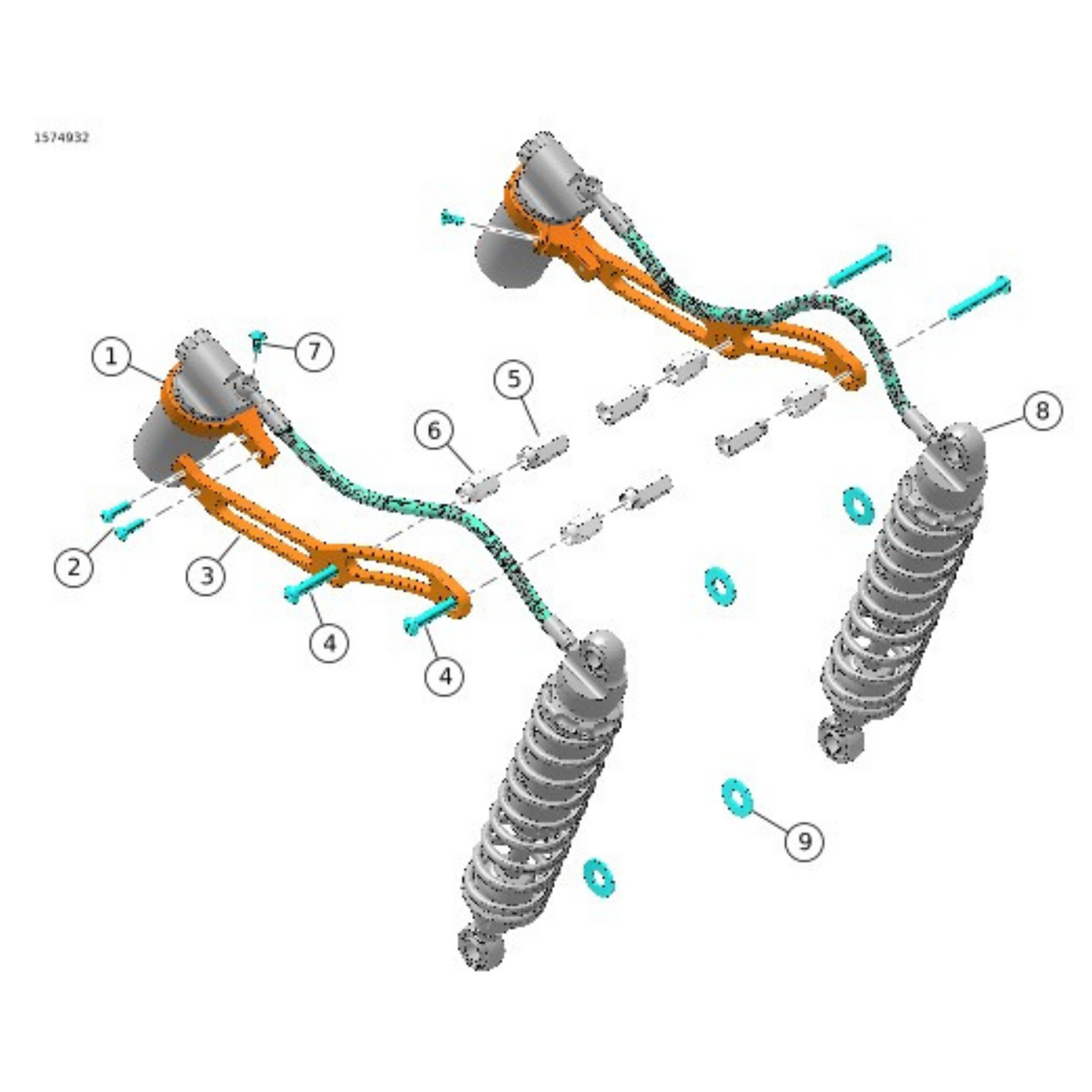 Harley-Davidson® Screamin' Eagle/Öhlins Remote Reservoir Rear Shocks Support Brackets