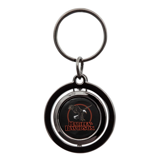 Harley-Davidson® Circle Eagle H-D Text Spinner Key Chain