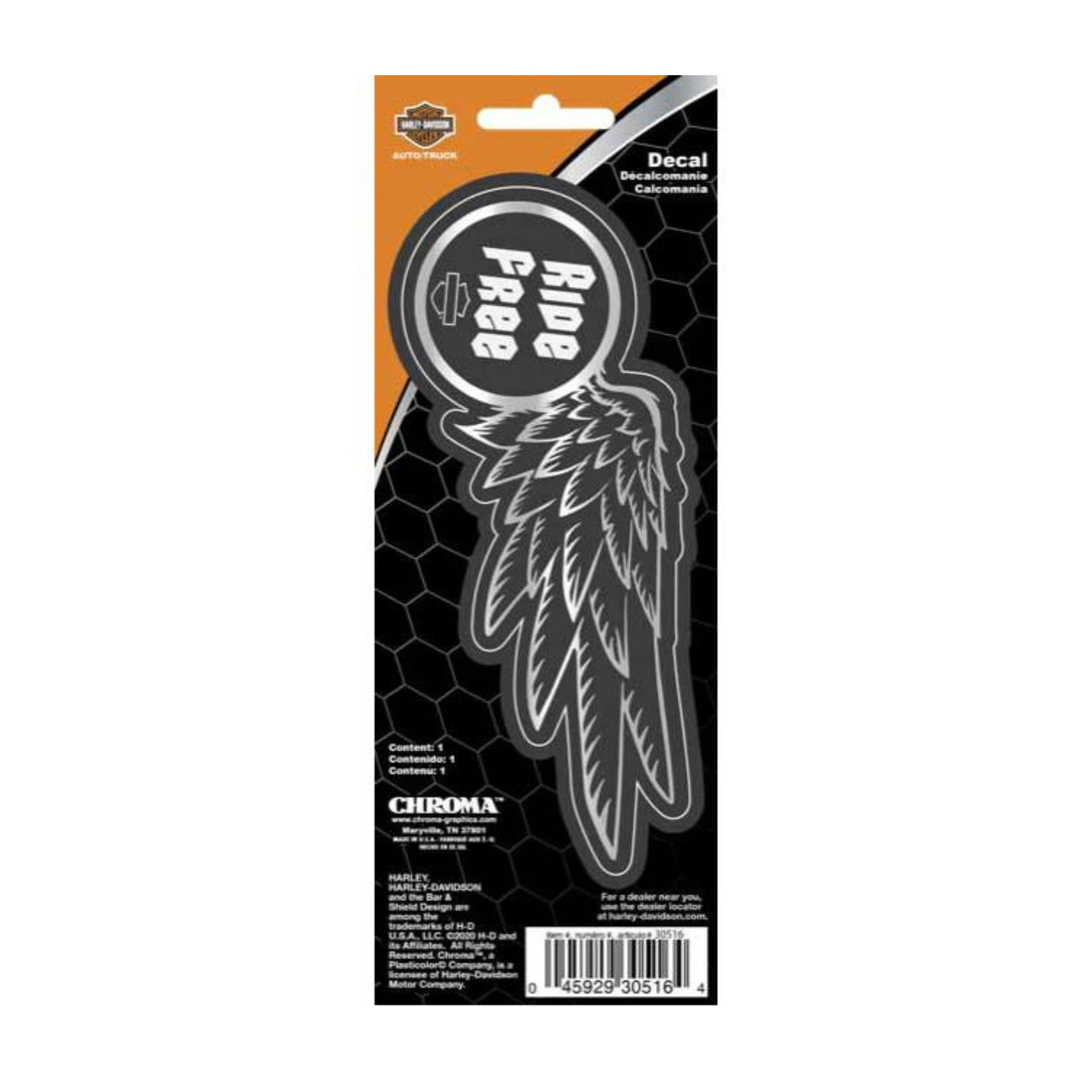 Harley-Davidson® Ride Free Wing Decal – Gasoline Alley Harley-Davidson®