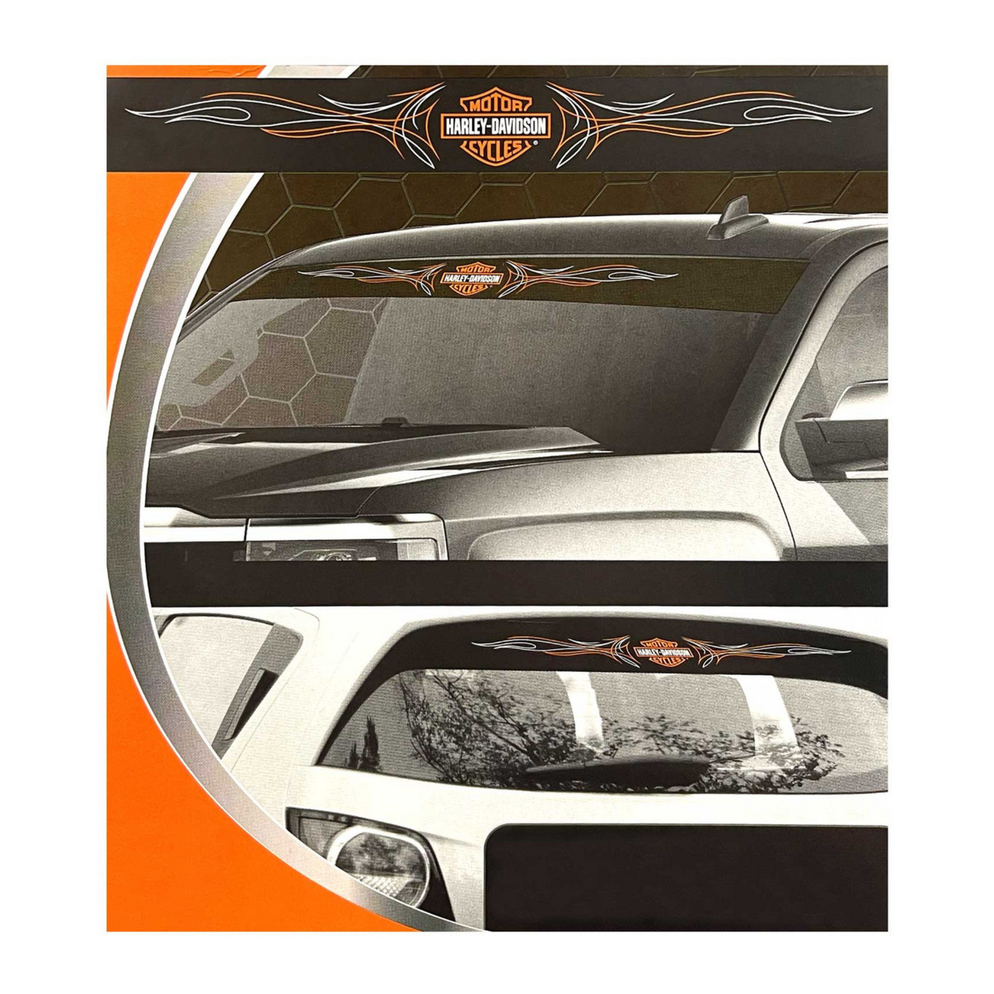 Harley-Davidson® Pinstriped Bar & Shield Logo Windshield Decal