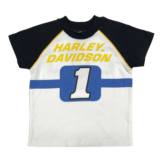 Harley-Davidson® Boys' Racing Short Sleeve Raglan Tee - White