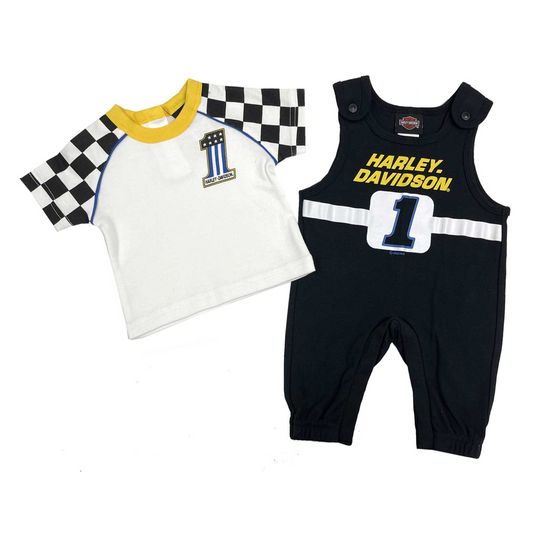 Harley-Davidson® Baby Boys' 2-Piece Knit Racing Tee & Overalls