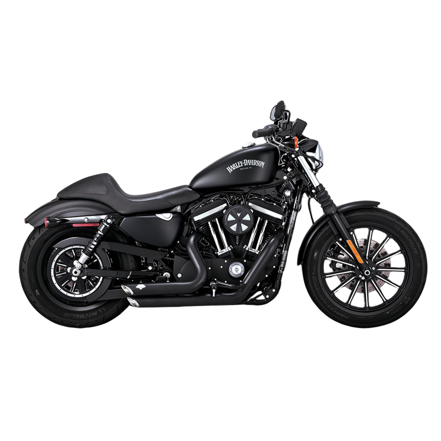 Vance & Hines Shortshots Staggered Black - Softai '12-'17