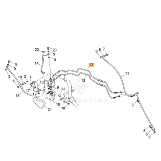 Harley-Davidson® Front ABS Brake Lines - Dyna/ Fat Bob / Street Bob / Low Rider / Wide Super Glide