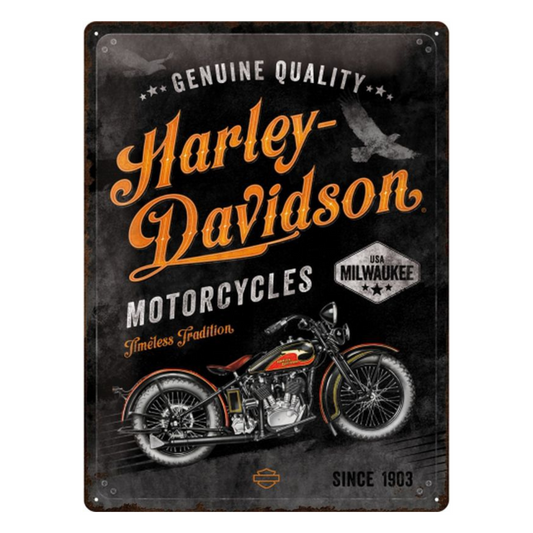 Harley-Davidson® Large Tin Sign - Timeless Tradition