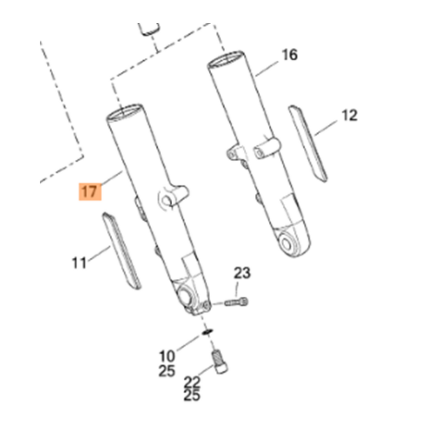 Harley-Davidson® Right Side Fork Slider - Buffed - Touring