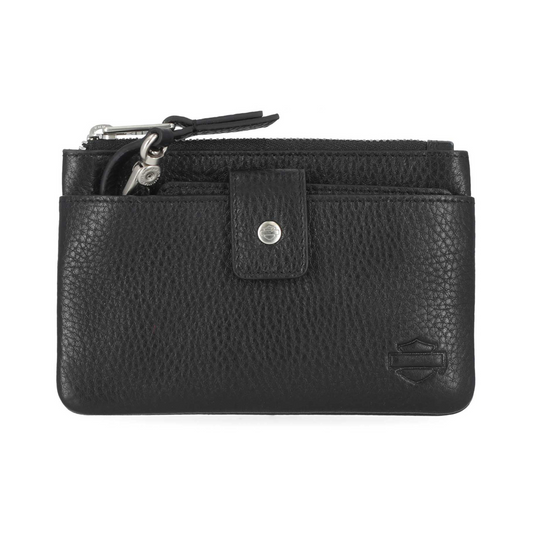 Harley-Davidson® Women's Pebble Leather Bar & Shield Vintage Wallet - Black