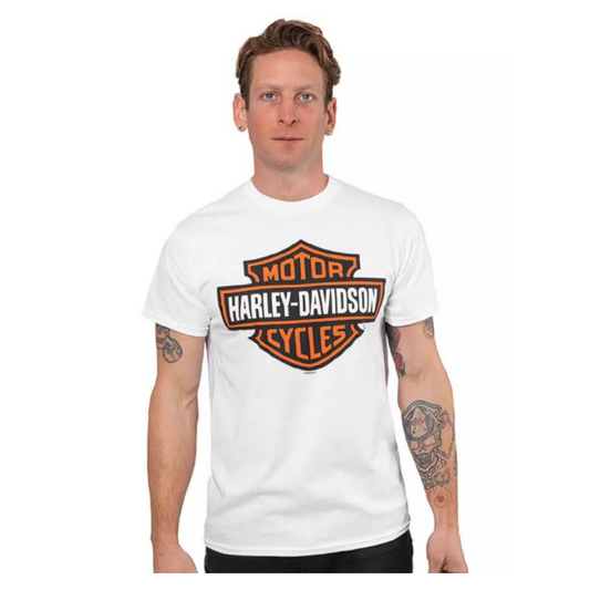 Gasoline Alley Harley-Davidson® Bar & Shield Dealer Tee - White