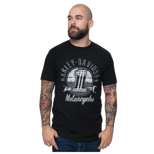 Gasoline Alley Harley-Davidson® Dealer Tee - Gray Wrench