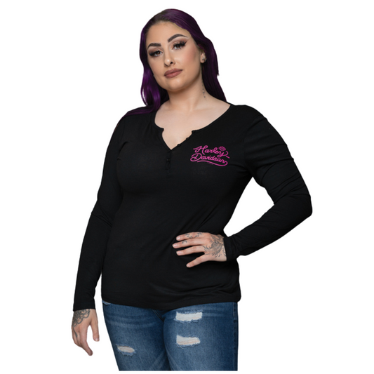 Gasoline Alley Harley-Davidson® Women's Long Sleeve Dealer Tee - Purpose