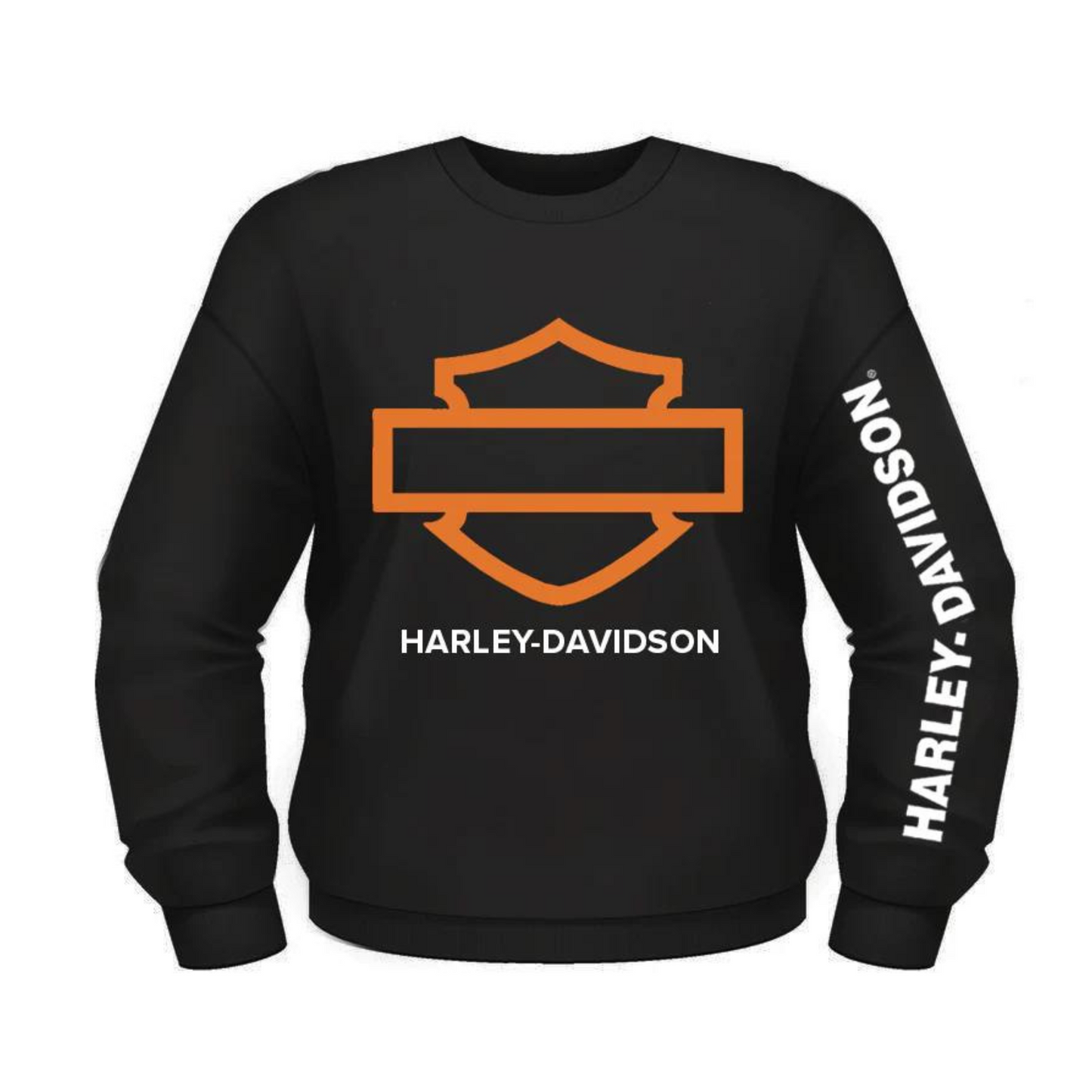 Gasoline Alley Harley-Davidson® Bar & Shield Outline Crew Pullover - Black