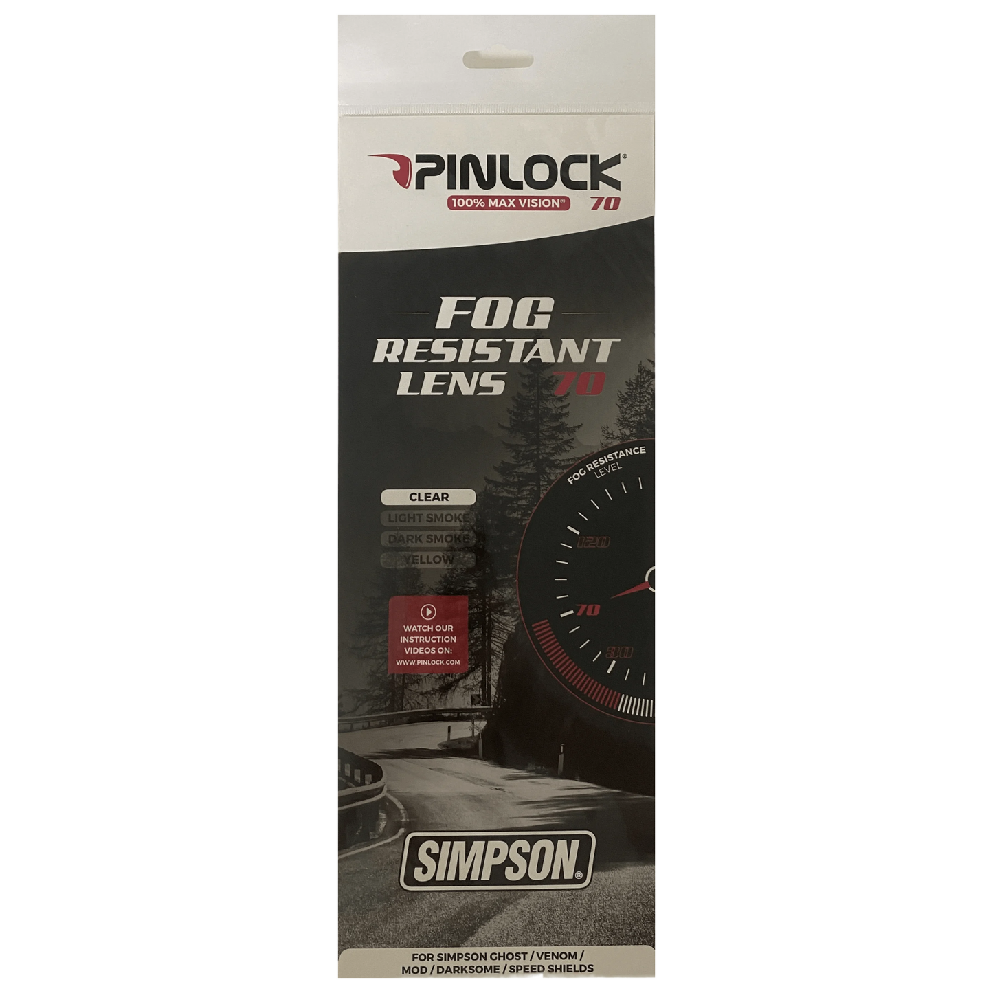 Simpson - Pinlock Anti Fog Lens