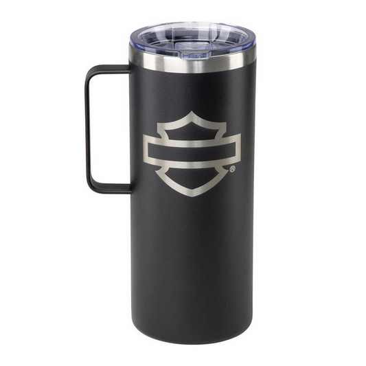 Harley-Davidson® Open Bar & Shield Travel Mug - 30 oz. Stainless Steel - Black