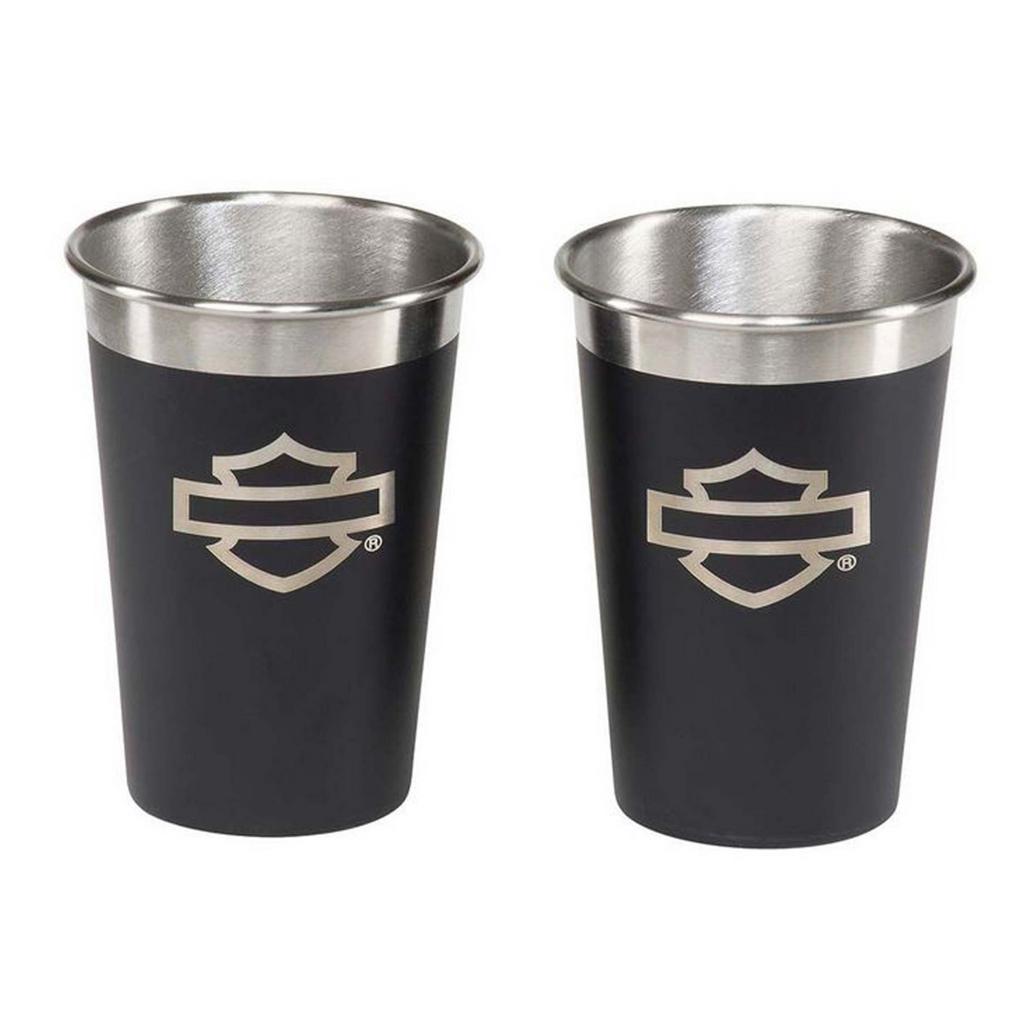 Harley-Davidson® Bar & Shield Stainless Steel Glass Set of 2 - 18 Oz.