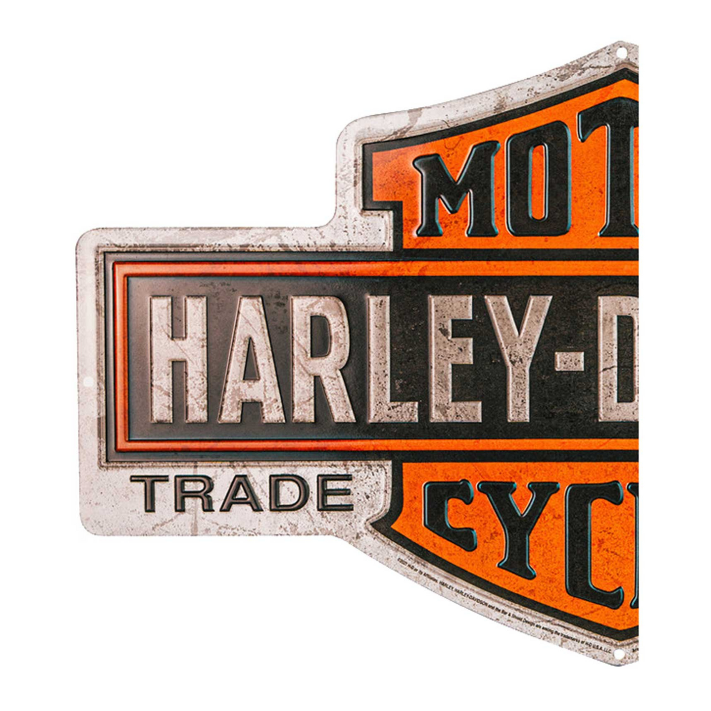 Harley-Davidson® Embossed Tin Sign - Nostalgic Bar & Shield Logo