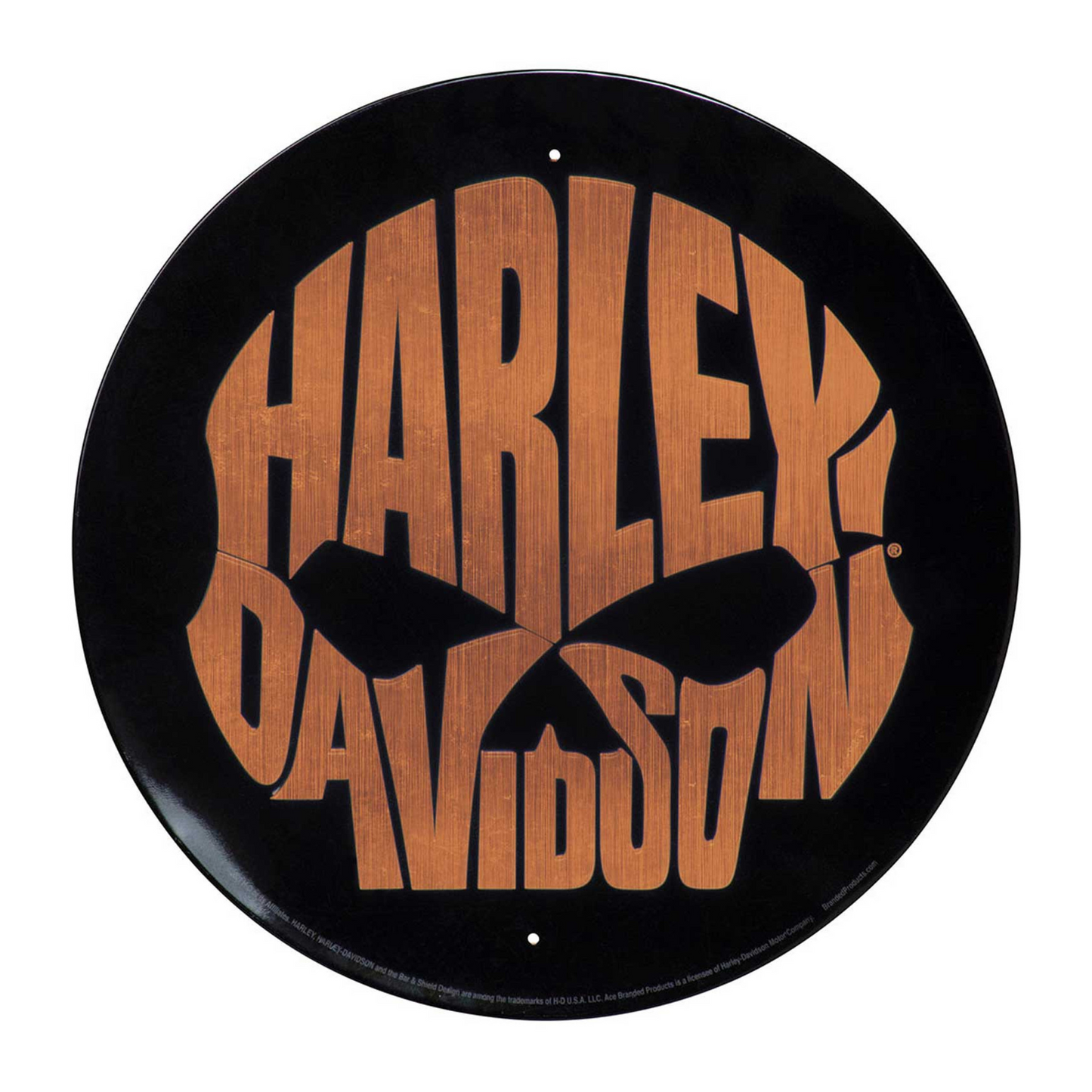 Harley-Davidson® Copper Skull Tin Sign