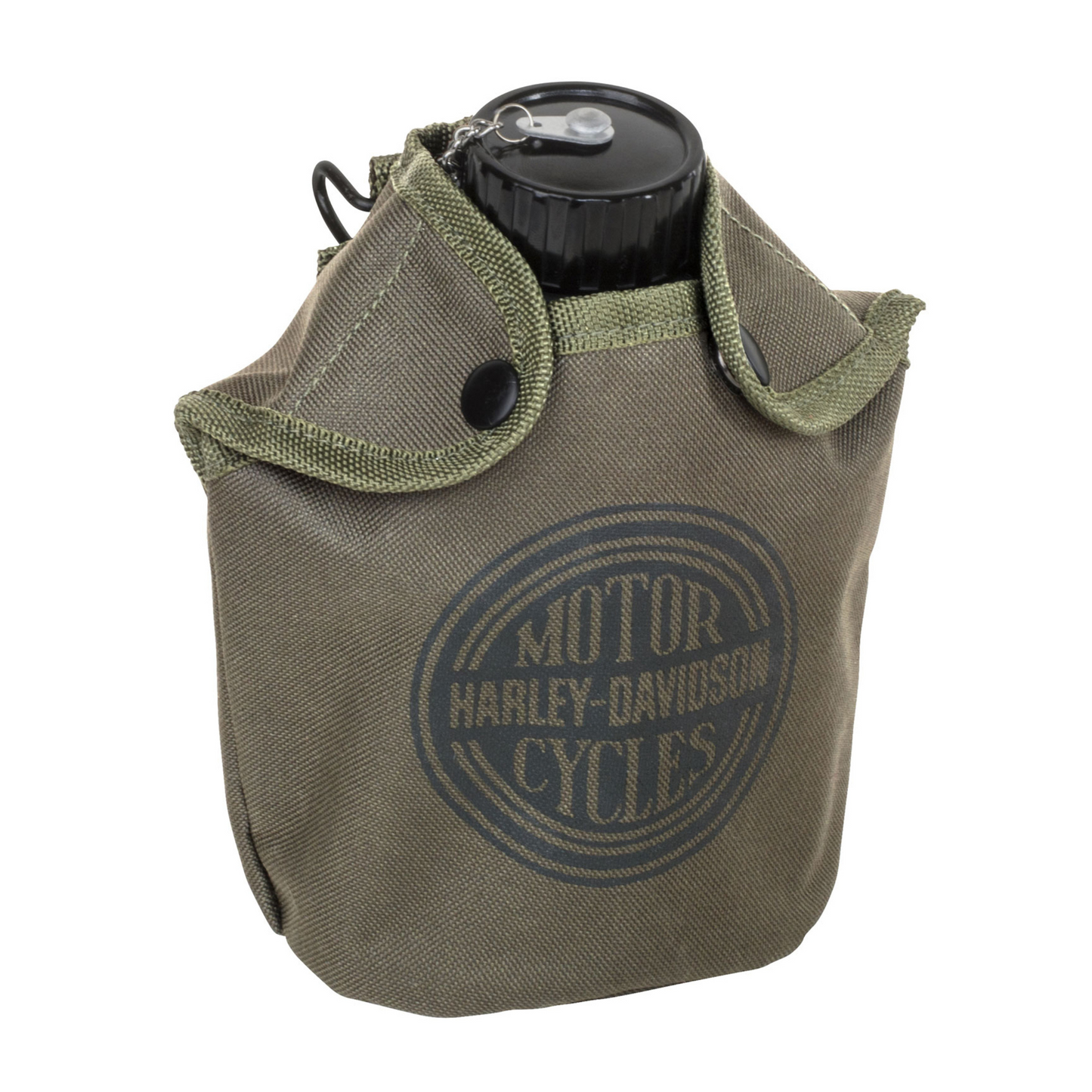 Harley-Davidson® Circle Logo Aluminum Canteen w/ Bowl & Canvas Pouch