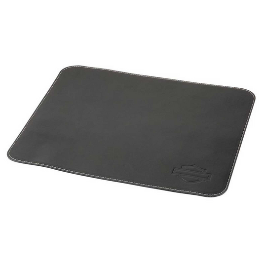 Harley-Davidson® Debossed Open Bar & Shield Mouse Pad - Black Faux Leather