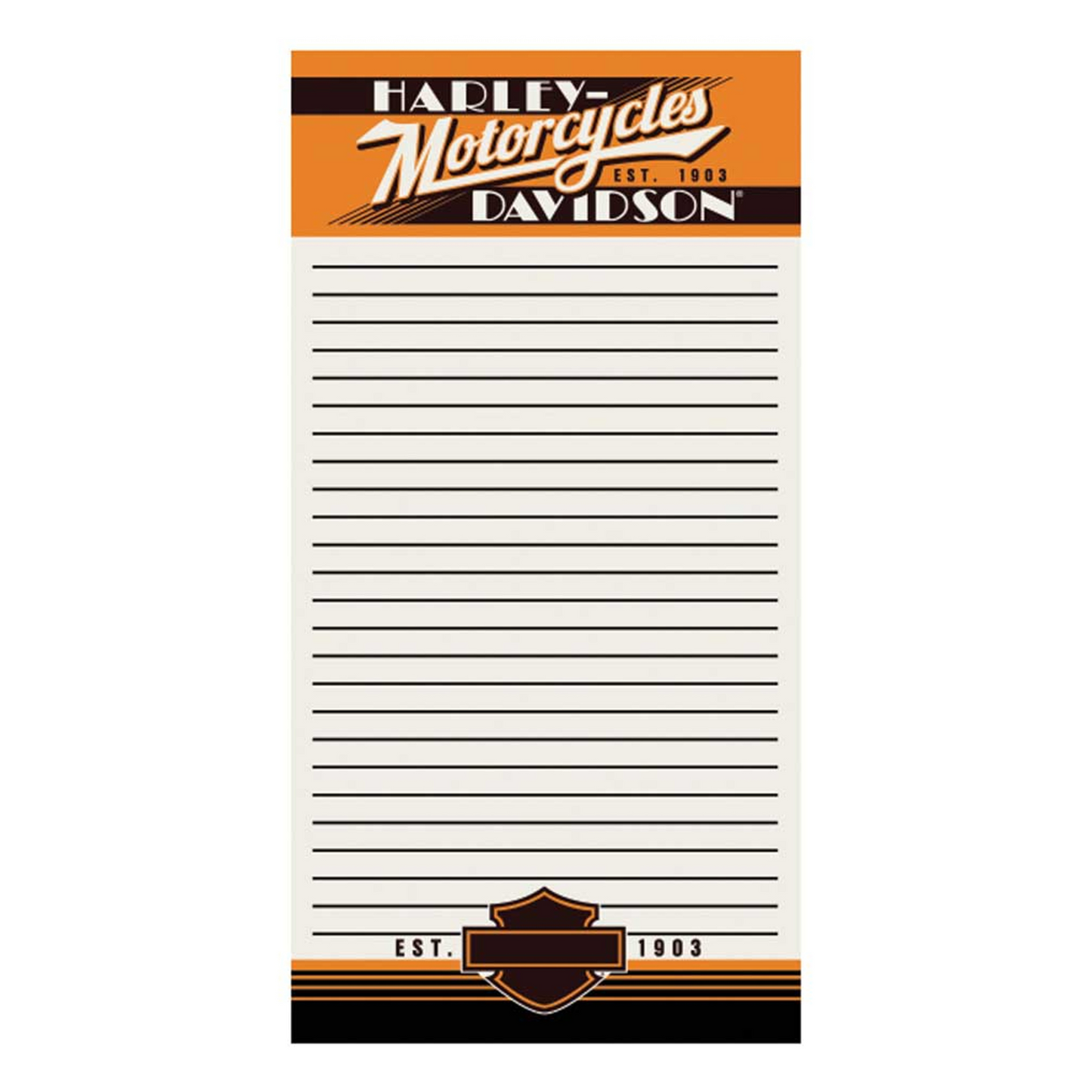 Harley-Davidson® Ride Free List Pad - 4 x 8 inches - 50 Pages Total